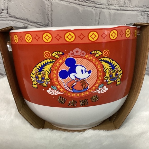 Disney Other - *NWT* Mickey Mouse Lunar Chinese New Year Tiger Ceramic Ramen Noodle Rice Bowl